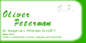 oliver peterman business card